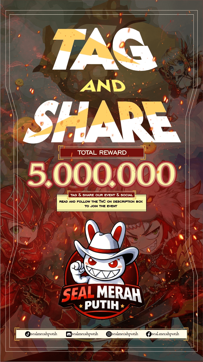 TAG AND SHARE SEAL MERAH PUTIH